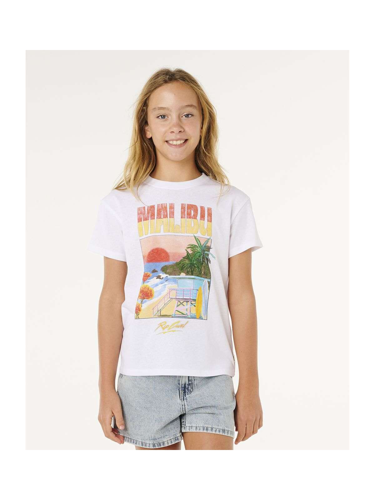 Koszulka dziewczęca RIP CURL Hayley O Relaxed Tee-Girl biała