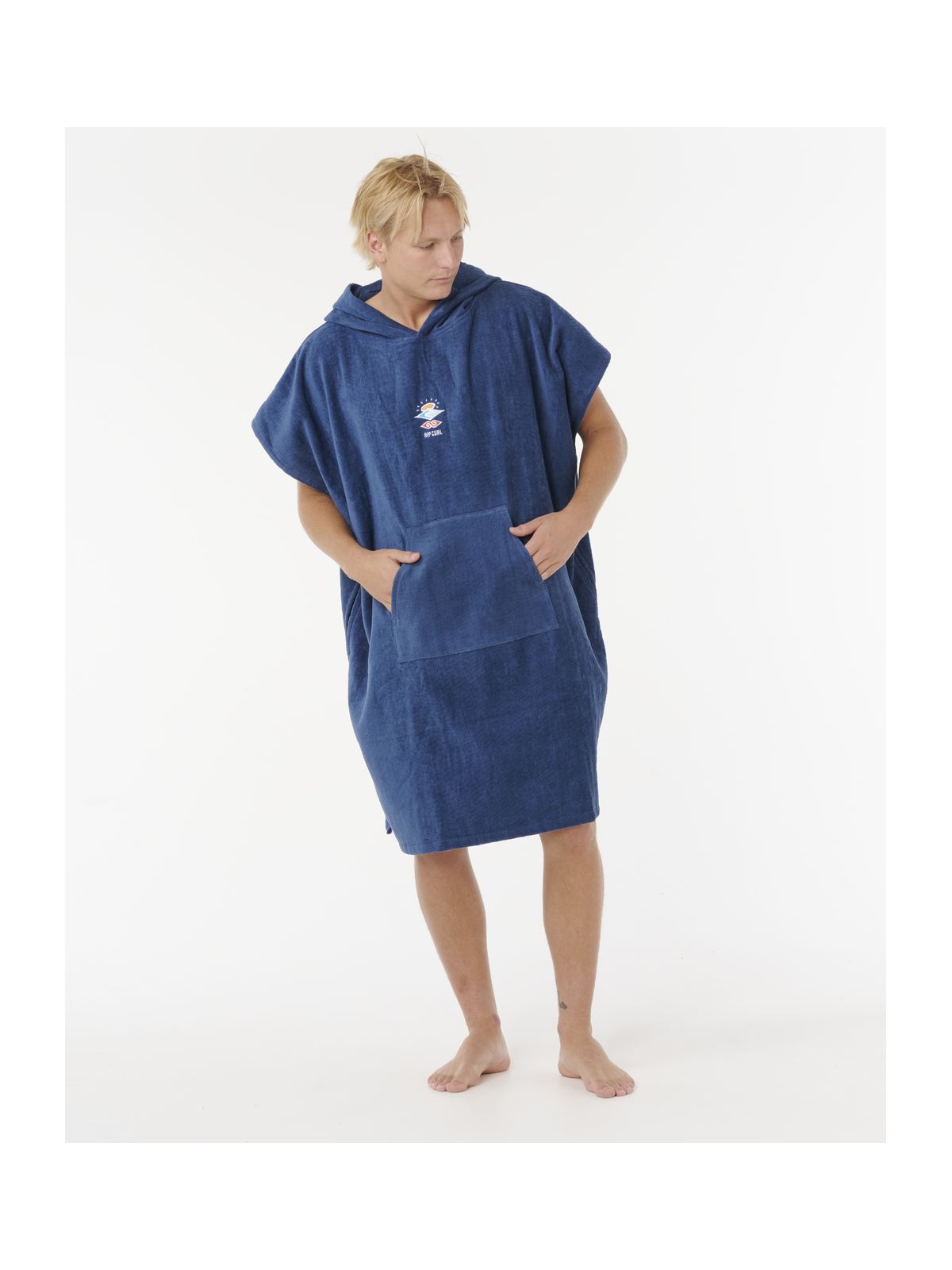Ponczo męskie RIP CURL Logo Hooded Towel granatowe