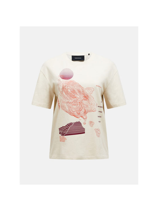 Koszulka PEAK PERFORMANCE W Graphic Tee piaskowy
