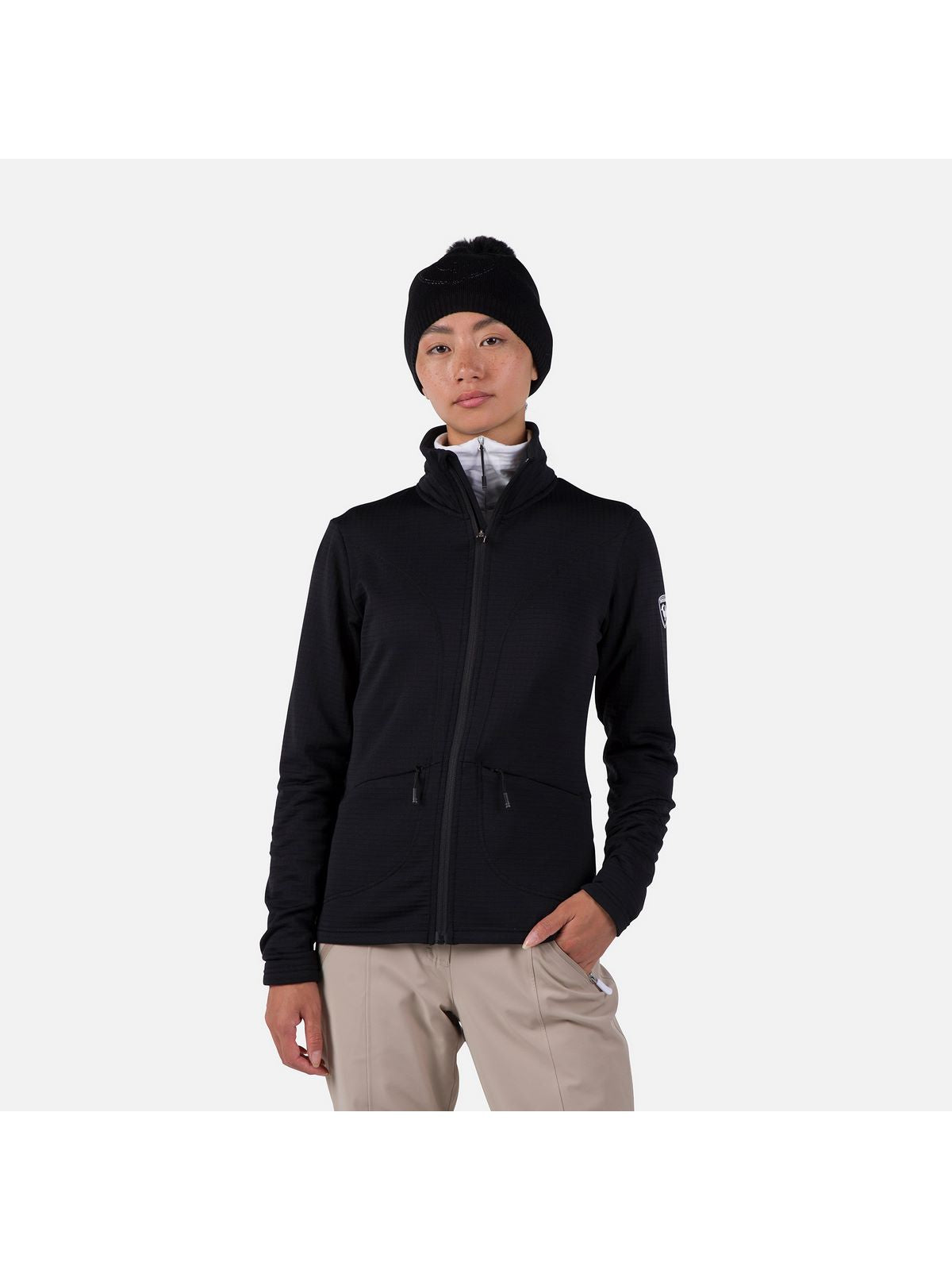 Bluza techniczna damska Rossignol W Blackside Fleece Fz czarna - Adventure Sports