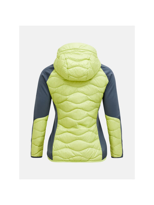 Kurtka PEAK PERFORMANCE Helium Down Hybrid Hood Women żółty
