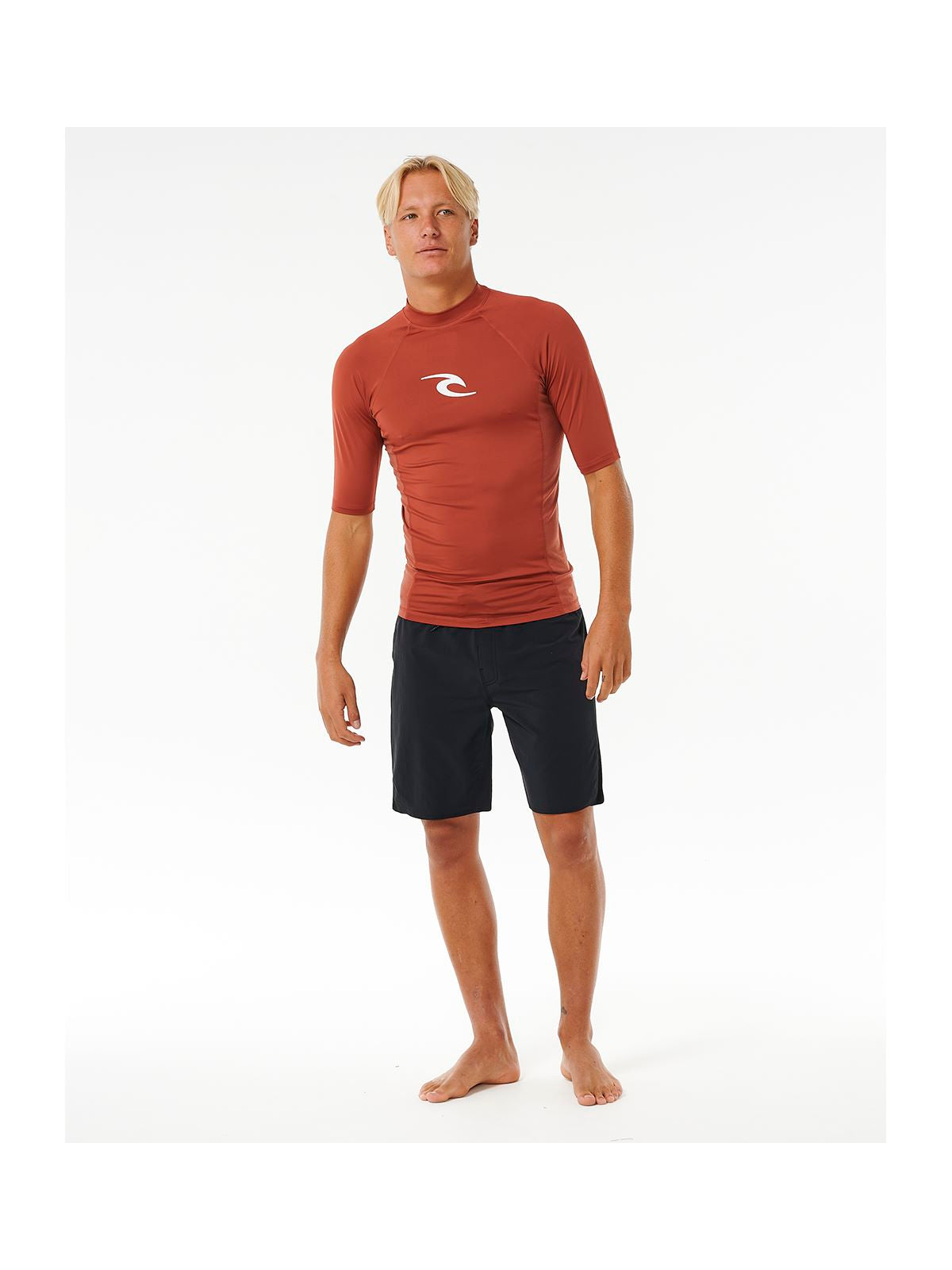 Lycra RIP CURL Waves Upf Perf S/S czerwony - Adventure Sports