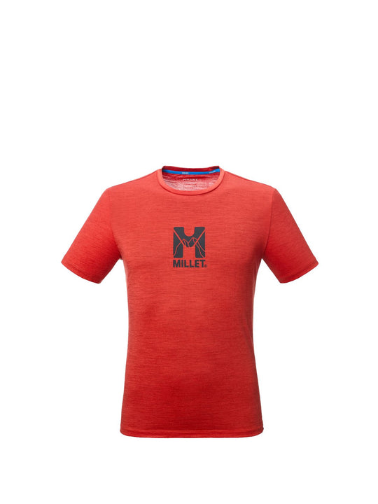 Koszulka męska MILLET Ubic Wool Ts Ss M czerwona
