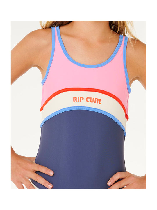 Kostium Kąpielowy dziecięcy RIP CURL Surf Revival 1 Piece - Girl granatowy
