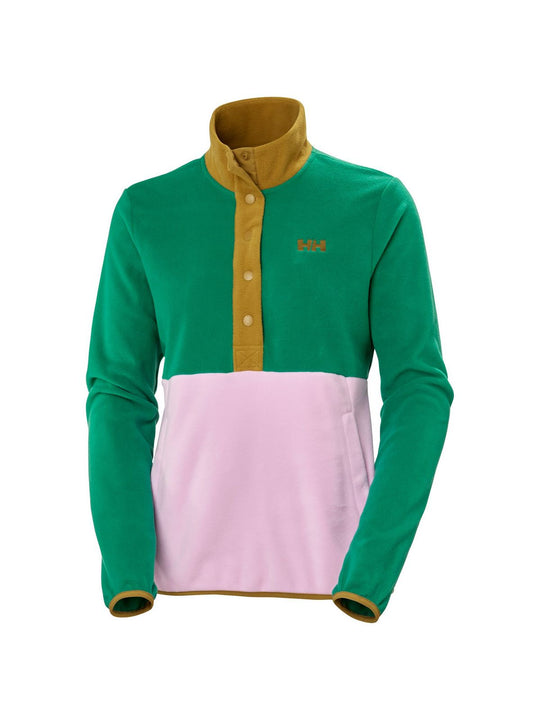 Bluza polarowa damska Helly Hansen W Daybreaker Snap Pullover zielony - Adventure Sports
