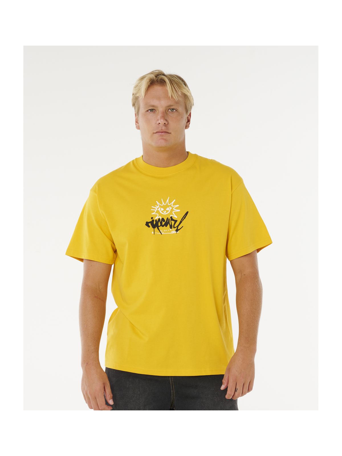 Koszulka męska RIP CURL Inner Visions Rotten Sun Tee żółta