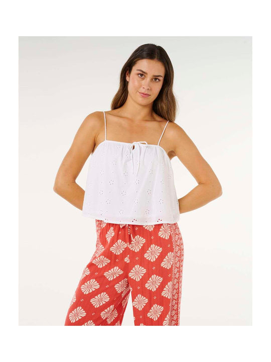 Koszulka damska RIP CURL Oasis Broderie Top biała
