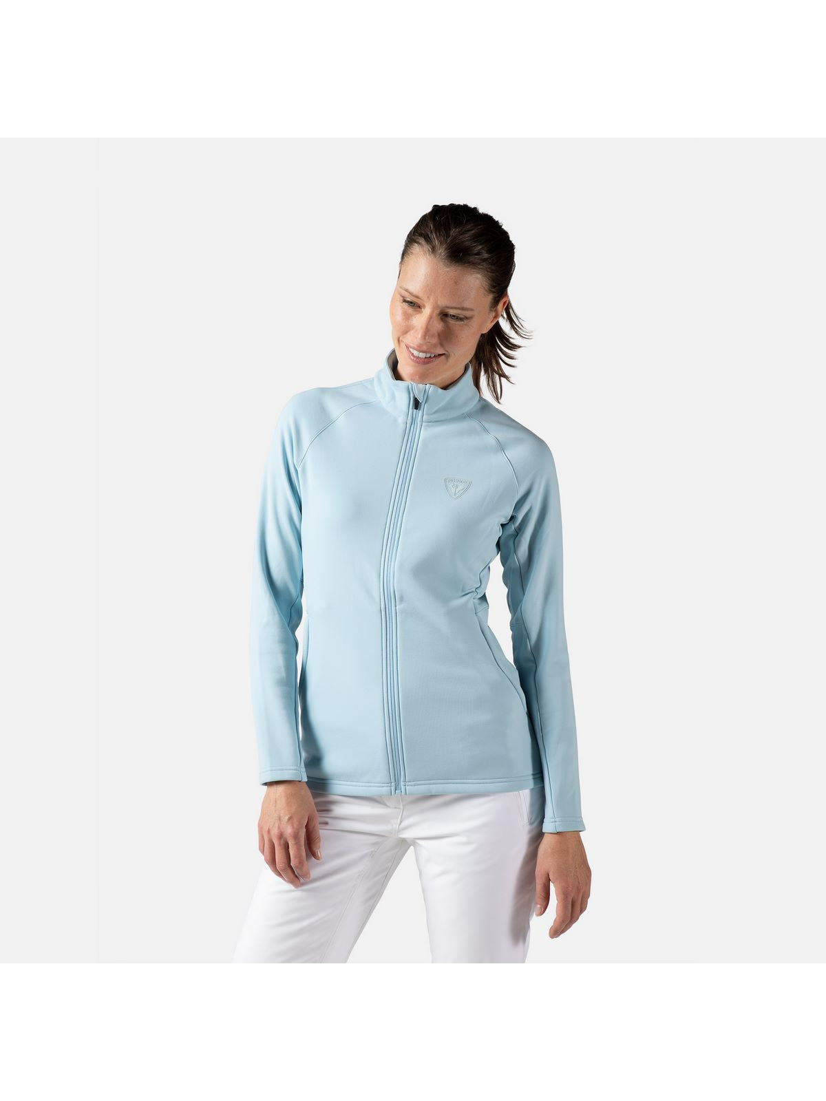 Bluza mid layer damska Rossignol W Classique Clim niebieski - Koszulka - Adventure Sports