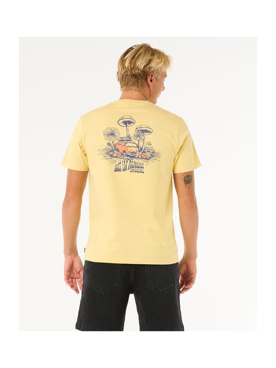Koszulka męska RIP CURL Keep On Trucking Tee żółta
