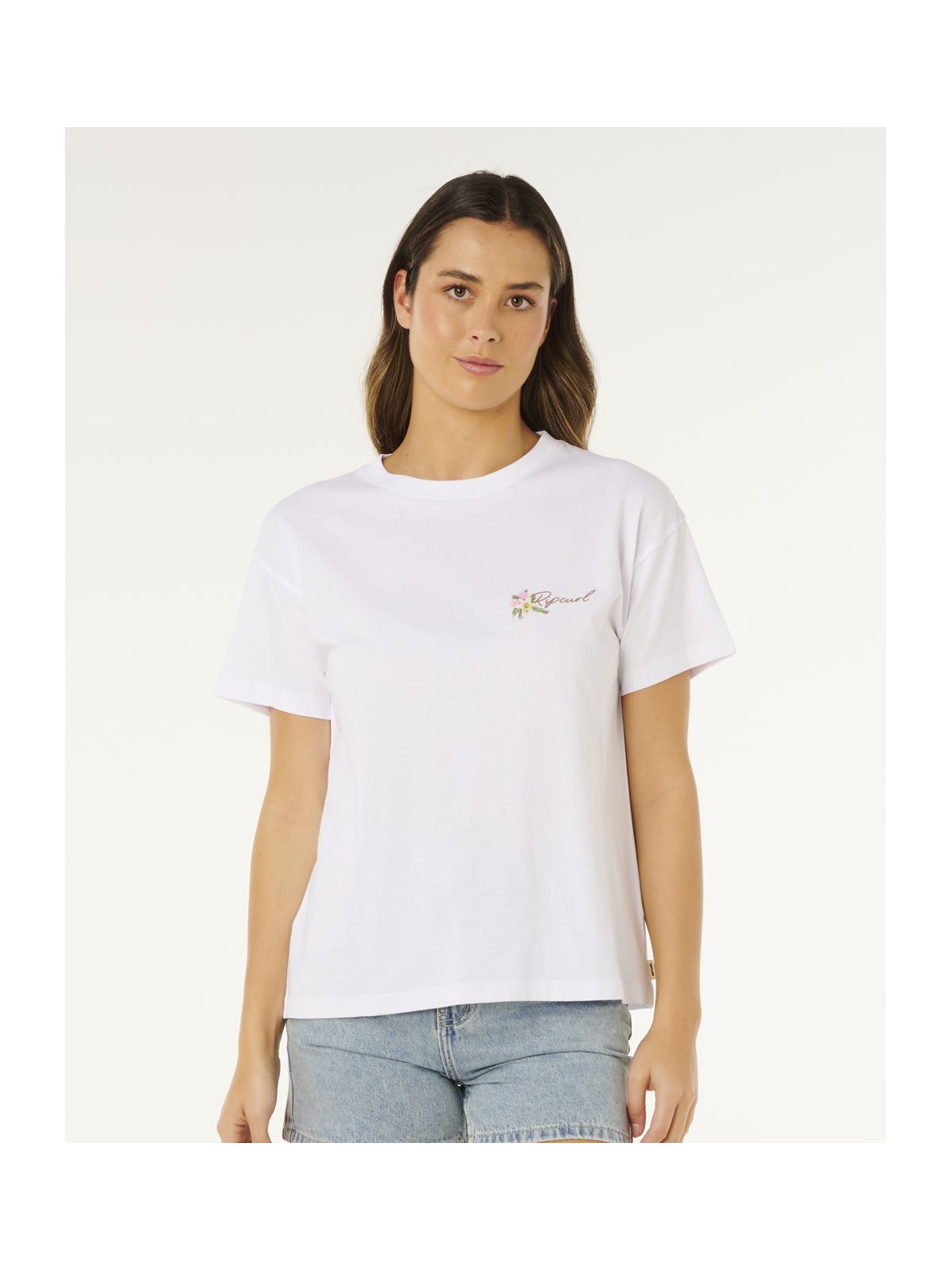 Koszulka damska RIP CURL Poolside Relaxed Tee biała