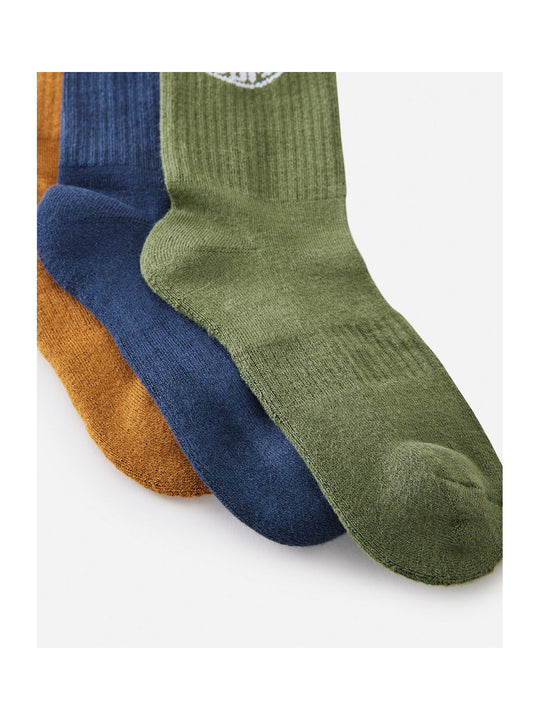 Skarpety RIP CURL Wetty Crew Sock 3-Pk granatowy - TU - Adventure Sports
