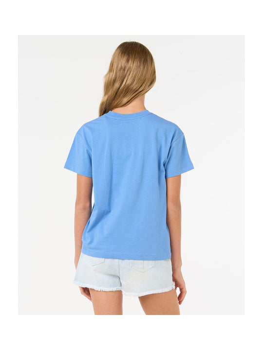 Koszulka RIP CURL SURF PUFF RELAXED TEE- GIRL niebieska
