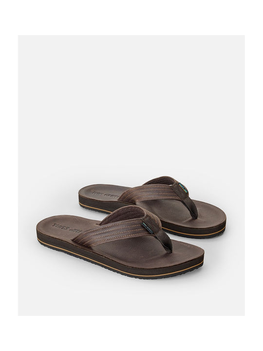 Japonki męskie RIP CURL Surf Revival Leather Open Toe brązowe
