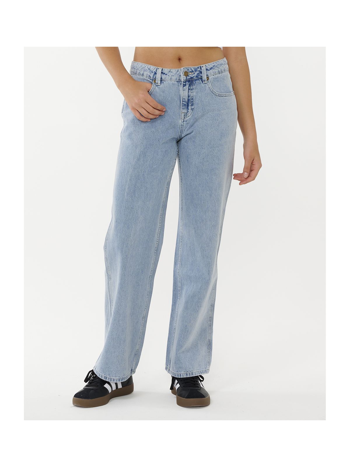 Spodnie RIP CURL AGGIE RELAXED JEANS niebieskiee