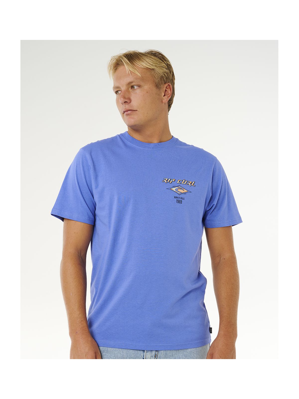 Koszulka męska RIP CURL Fade Out Icon Tee niebieska