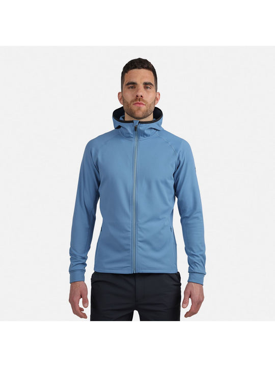 Bluza narciarska męska Rossignol Mid Layer Thin Fz niebieski - Adventure Sports
