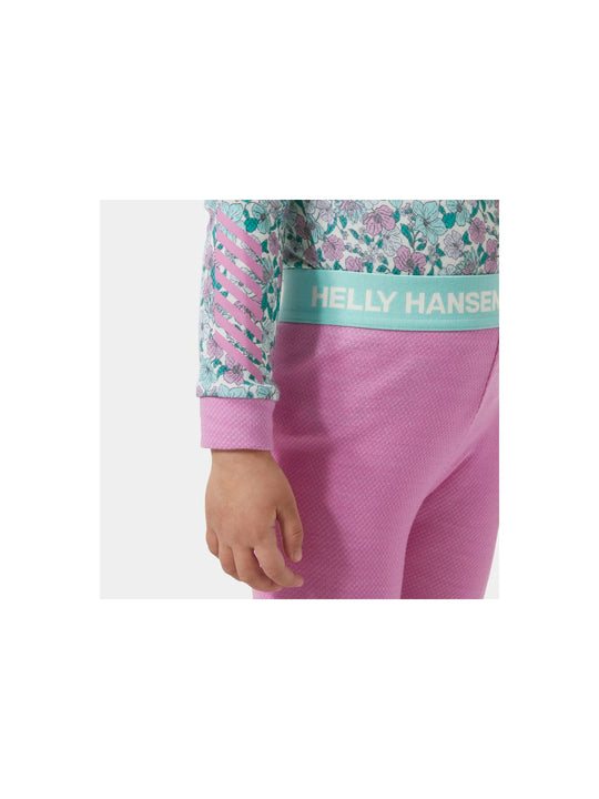 Bielizna dziecięca HELLY HANSEN K Graphic Lifa Merino Set kolor różowy
