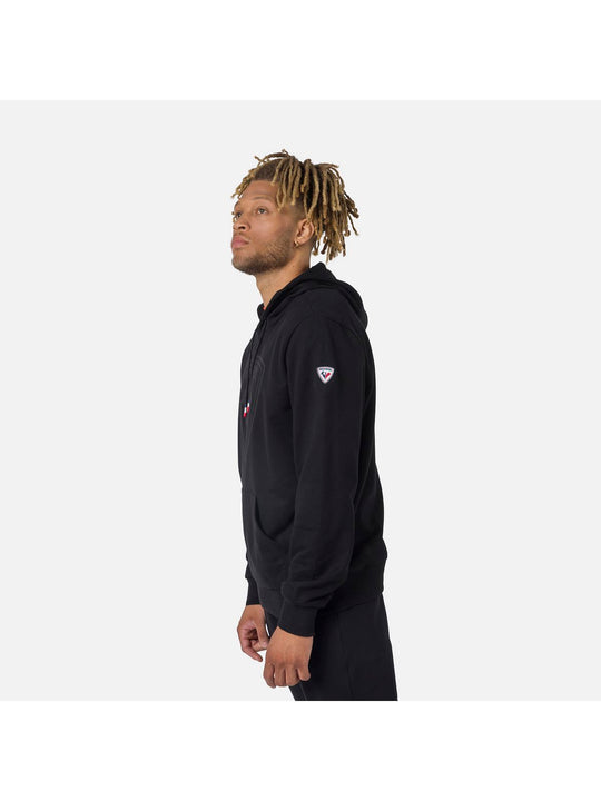Bluza męska z kapturem Rossignol LOGO SWEAT HOOD FL czarny - Adventure Sports
