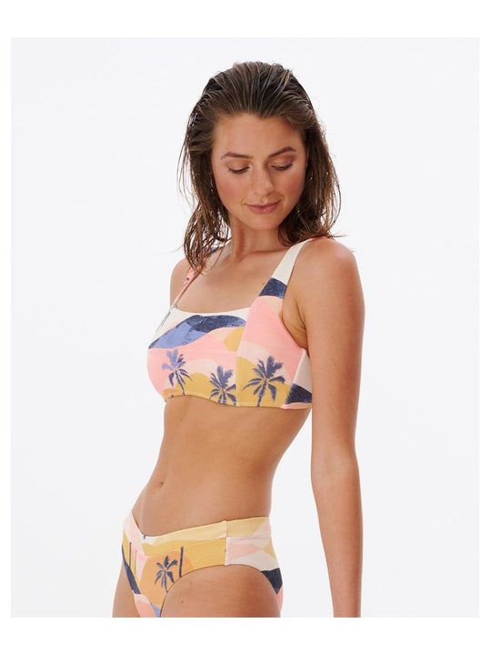 Biustonosz kąpielowy RIP CURL Melting Waves D-Dd Top brzoskwiniowy
