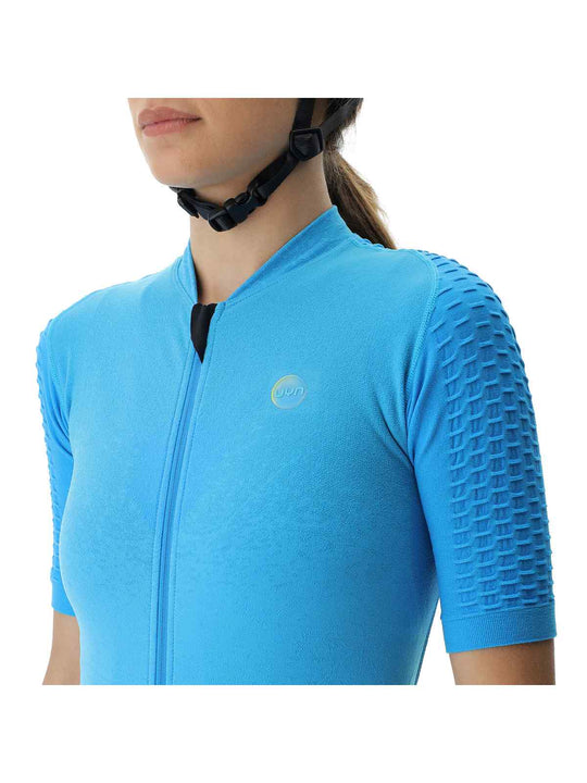 Koszulka rowerowa damska UYN Airwing Biking Shirt – turquoise/Black
