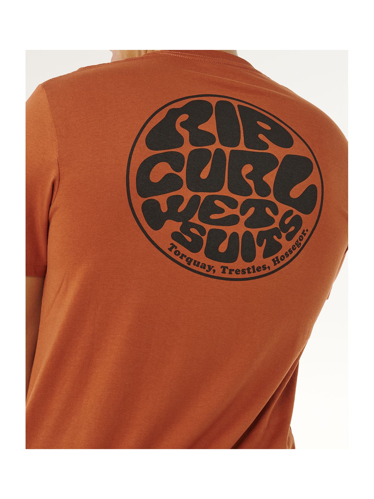 Koszulka męska RIP CURL Wettie Passage Icon Tee brązowa