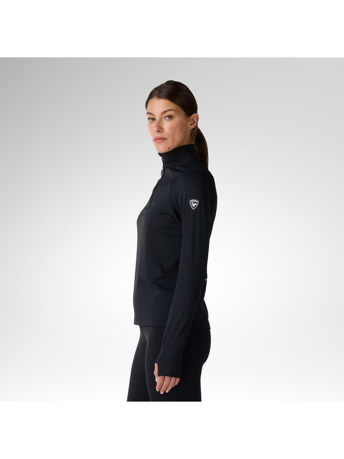 Bluza damska ROSSIGNOL W Half Zip First Layer czarna