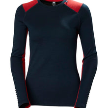 Bielizna termiczna damska HELLY HANSEN W LIFA MERINO MIDWEIGHT CREW granatowa
