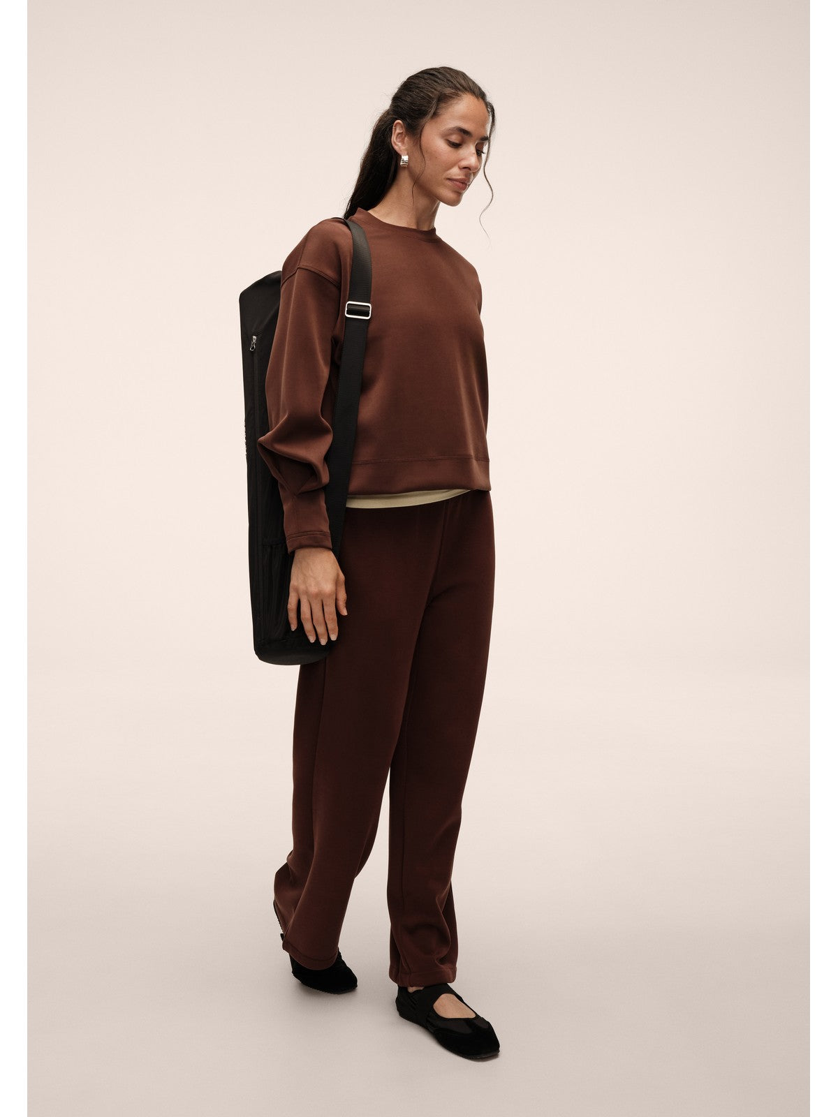 Bluza damska CASALL Peachy Crew Neck brązowa