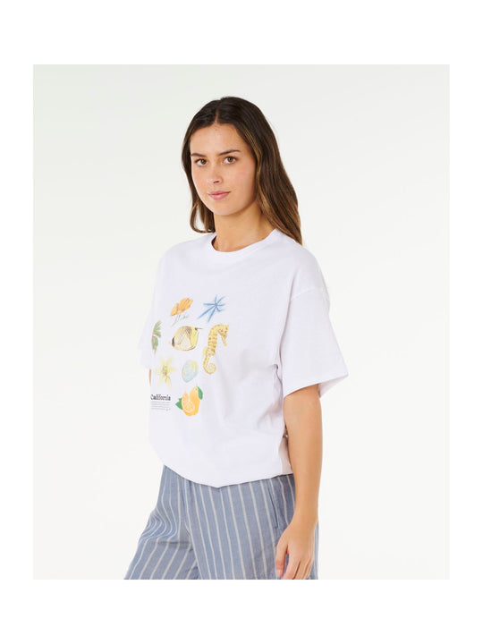 Koszulka damska RIP CURL Poolside Heritage Tee biała
