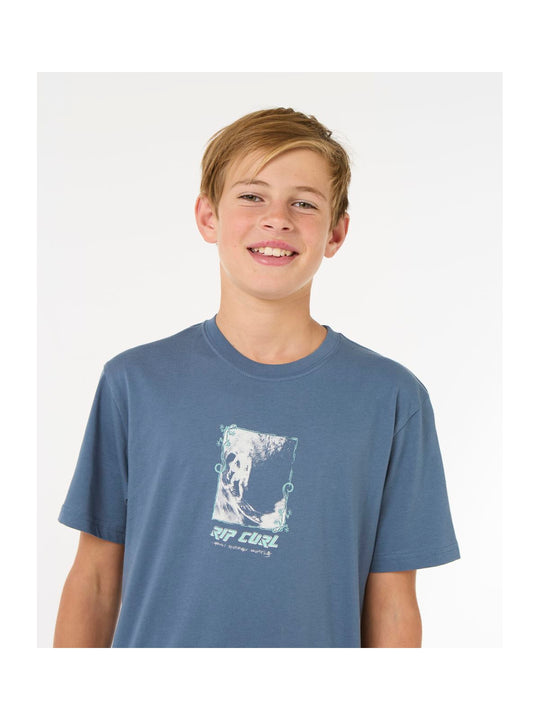 Koszulka RIP CURL Raw Energy Frame Tee - Boy granatowy
