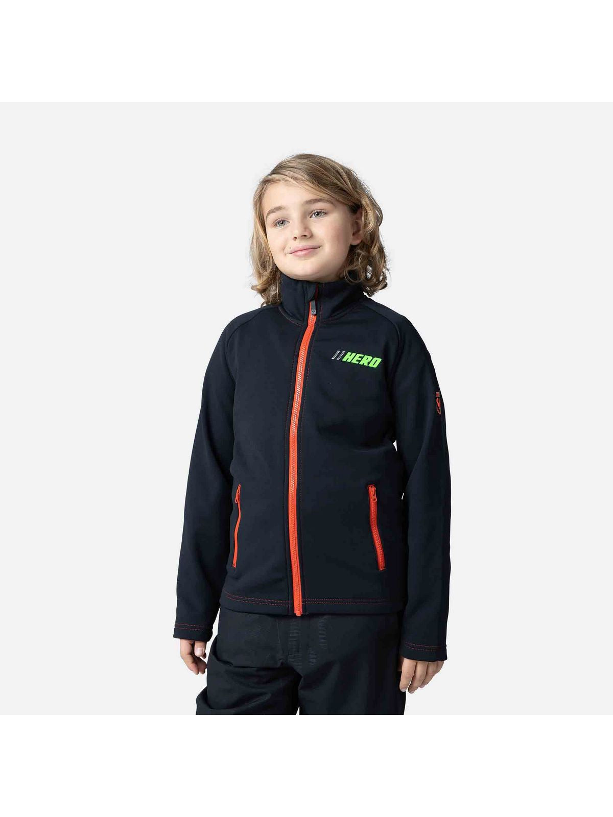 Bluza mid layer chłopięca Rossignol Boy Hero Fz Clim czarny - Adventure Sports