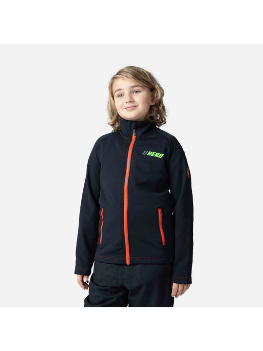 Bluza mid layer chłopięca Rossignol Boy Hero Fz Clim czarny - Adventure Sports
