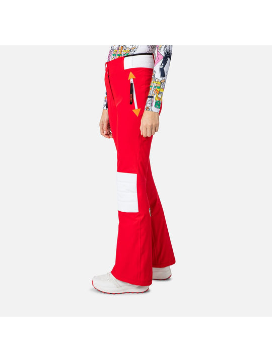 Spodnie narciarskie damskie Rossignol W Pilot Str Pant czerwony - Adventure Sports

