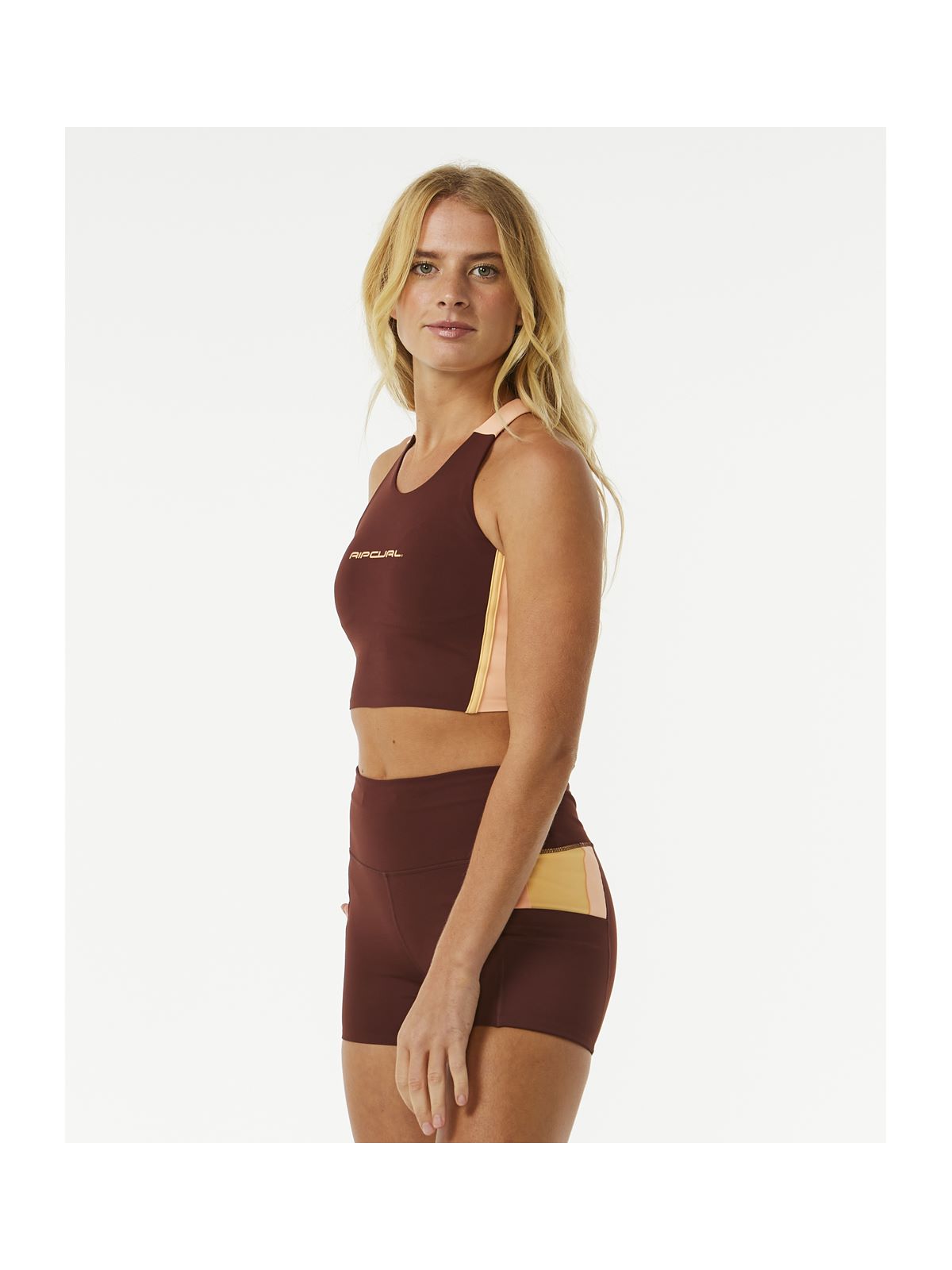 Koszulka RIP CURL Rss Revival Crop brązowy - Adventure Sports