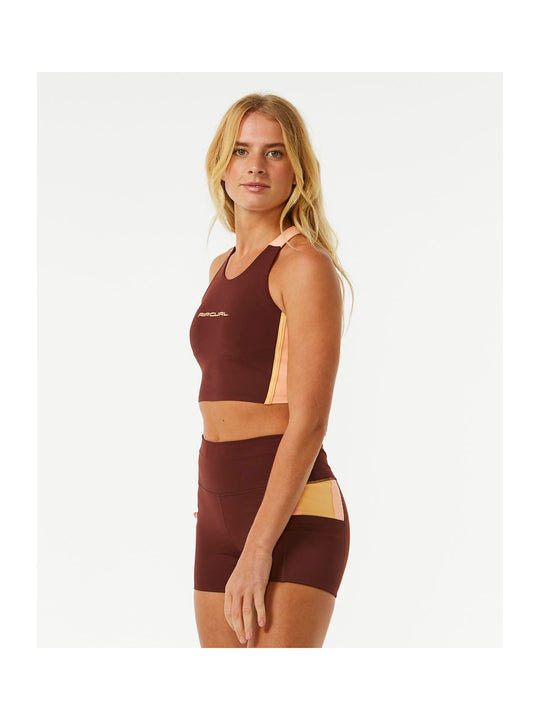 Koszulka RIP CURL Rss Revival Crop brązowy - Adventure Sports
