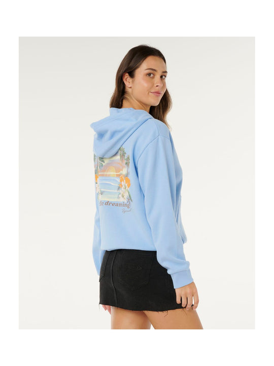 Bluza damska RIP CURL Poolside Zip Thru Relaxed Hood niebieska
