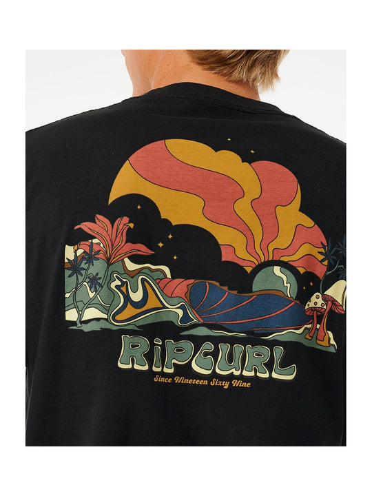 Koszulka RIP CURL Mason Pipeliner Tee czarny - Adventure Sports
