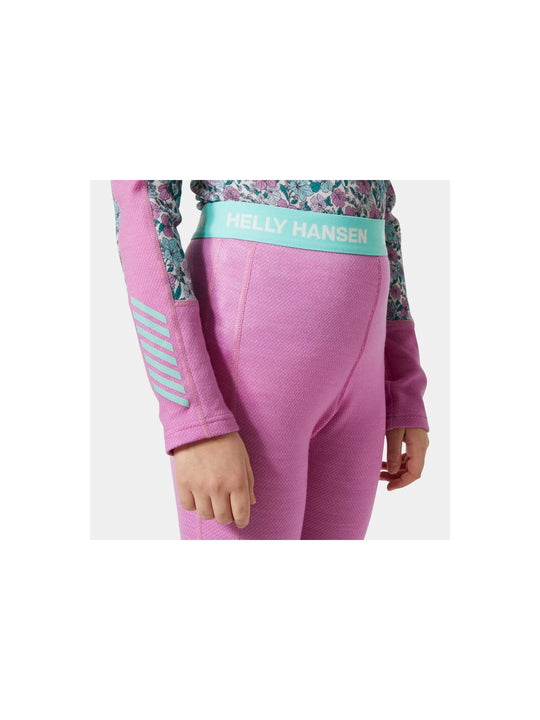 Bielizna dziecięca HELLY HANSEN Jr Graphic Lifa Merino Set kolor różowy
