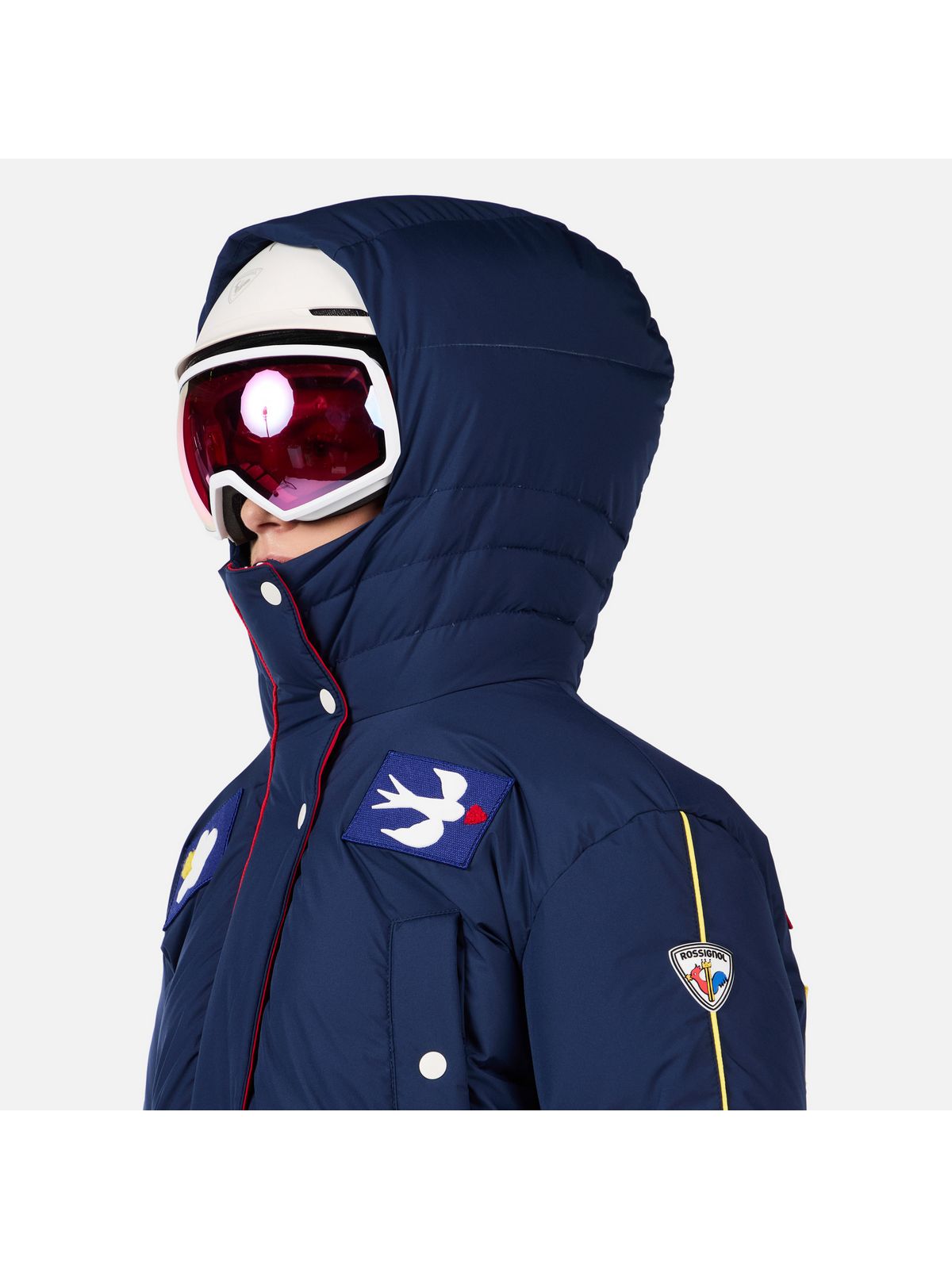 Kurtka narciarska damska ROSSIGNOL W JCC FLAG DOWN PARKA niebieska