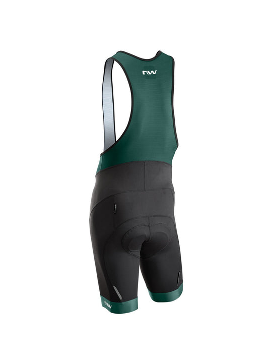 Spodenki rowerowe NORTHWAVE Active Evo Bibshort czarno zielone
