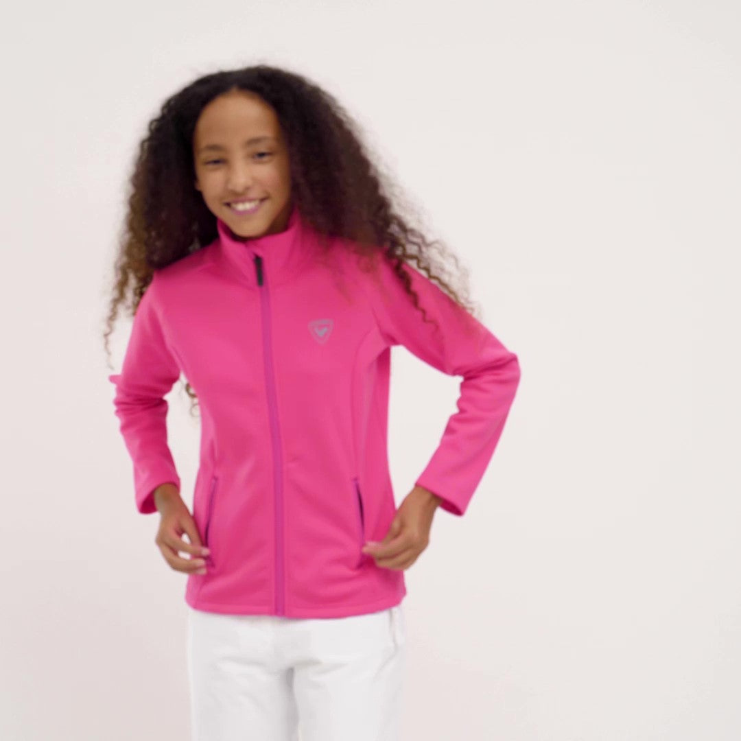 Bluza polarowa dziewczęca ROSSIGNOL Girl Fz Clim różowy - Adventure Sports