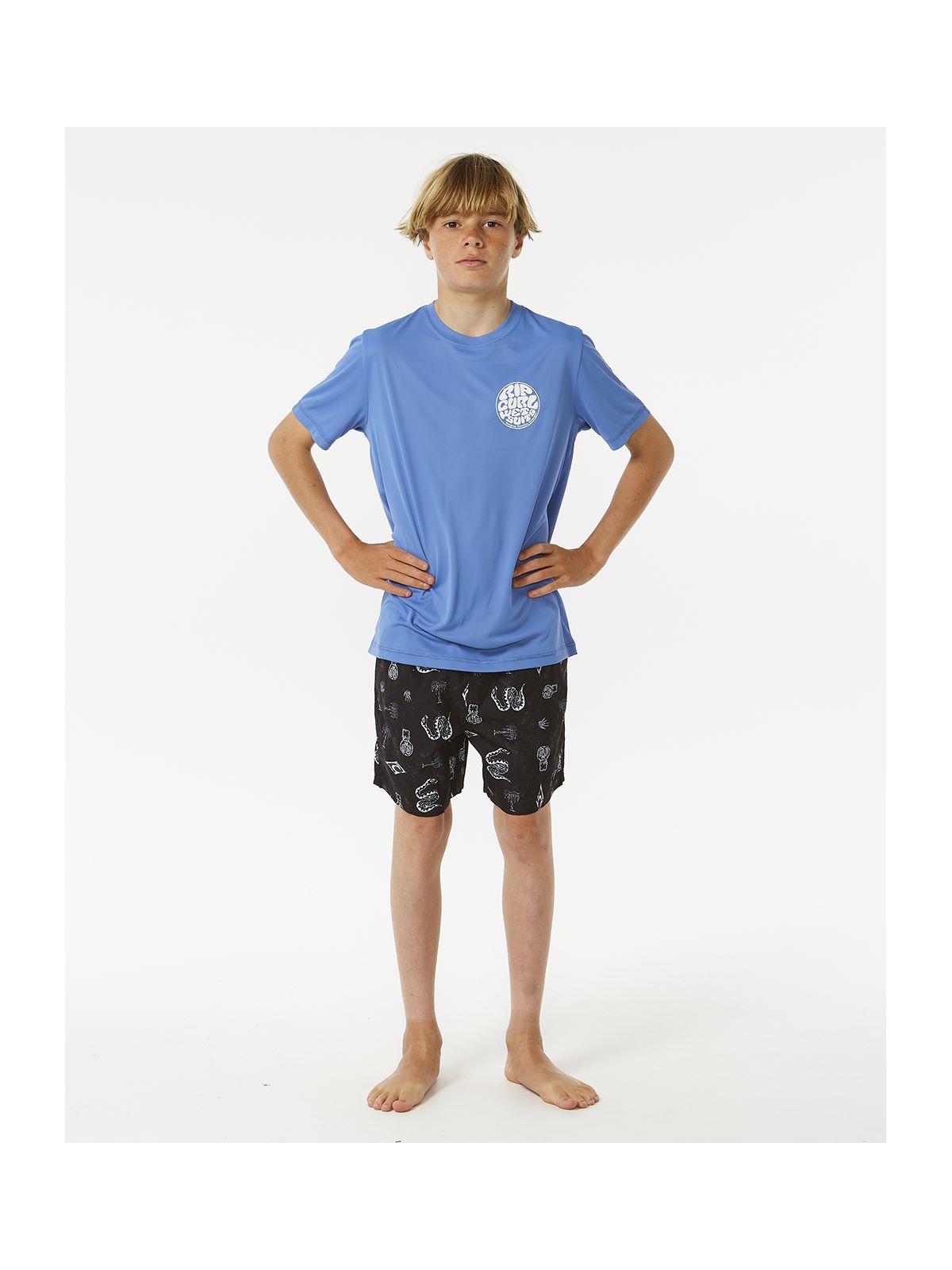 Lycra RIP CURL Icons Surflite Upf S/S Boy niebieski - Adventure Sports