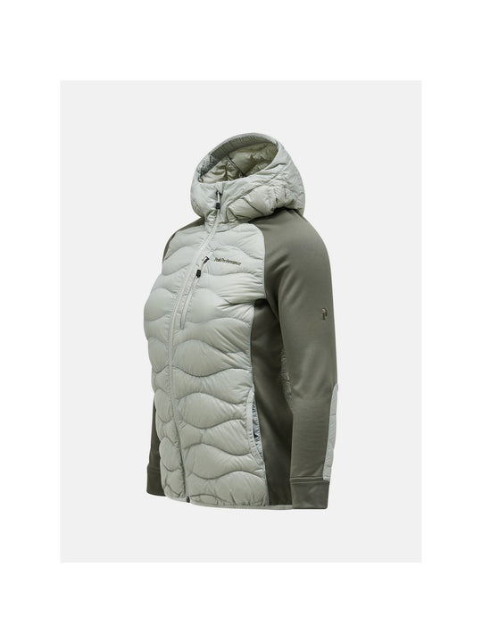 Kurtka Peak Performance W Helium Down Hybrid Hood zielony - Adventure Sports
