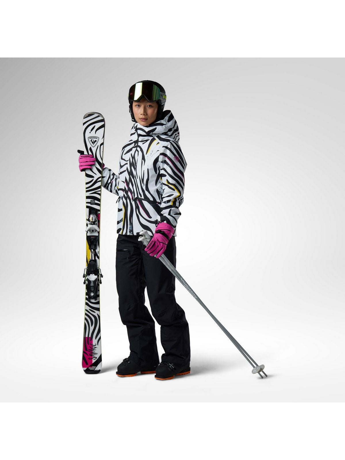 Kurtka narciarska damska ROSSIGNOL W Rochrun Insulated Jkt multikolor