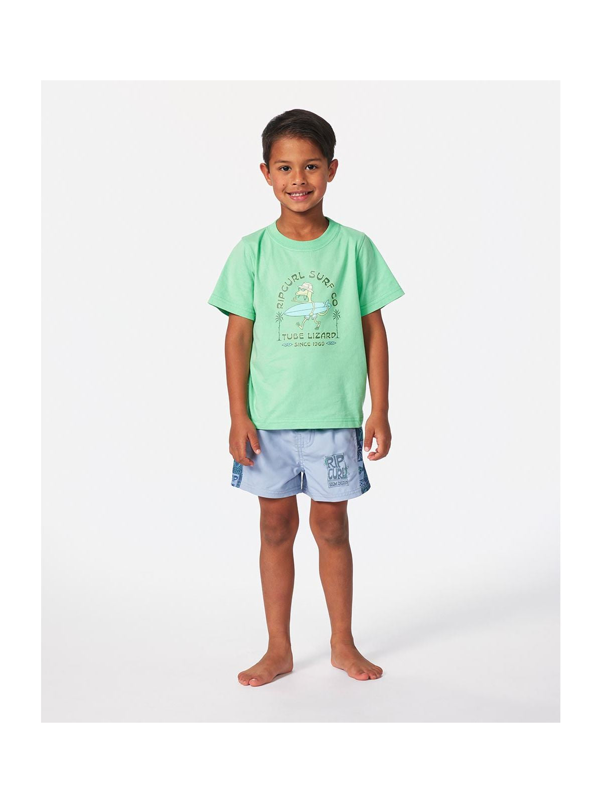 Koszulka RIP CURL Grom Energy Lizard Tee - Boy zielony