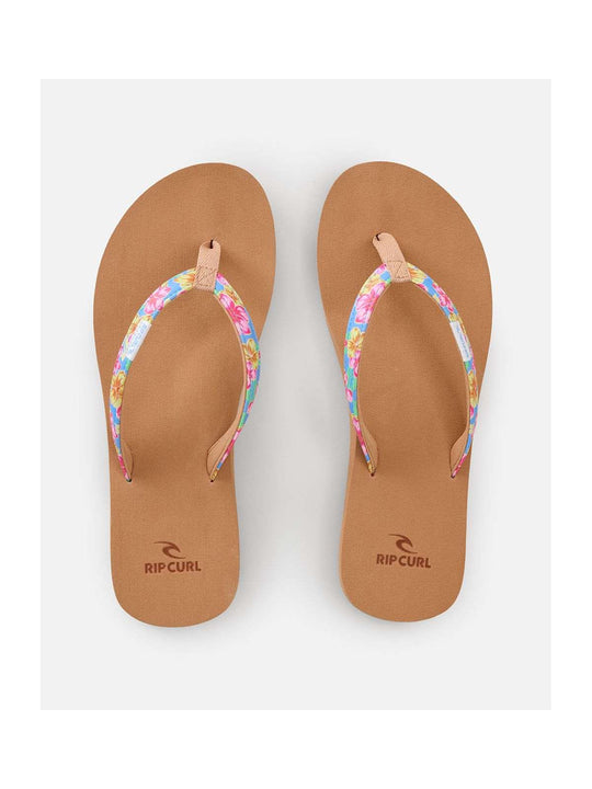 Japonki damskie RIP CURL Freedom Bloom Open Toe brązowe
