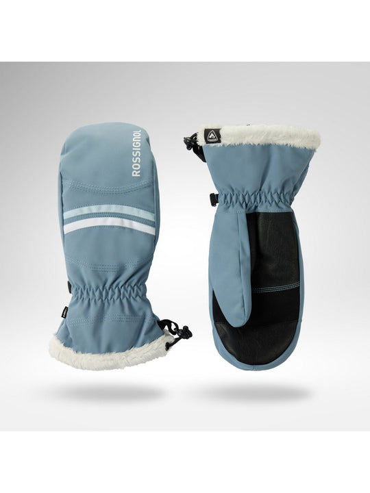 Rękawice narciarskie damskie ROSSIGNOL W Piste Mittens R-Shell Dry niebieskie
