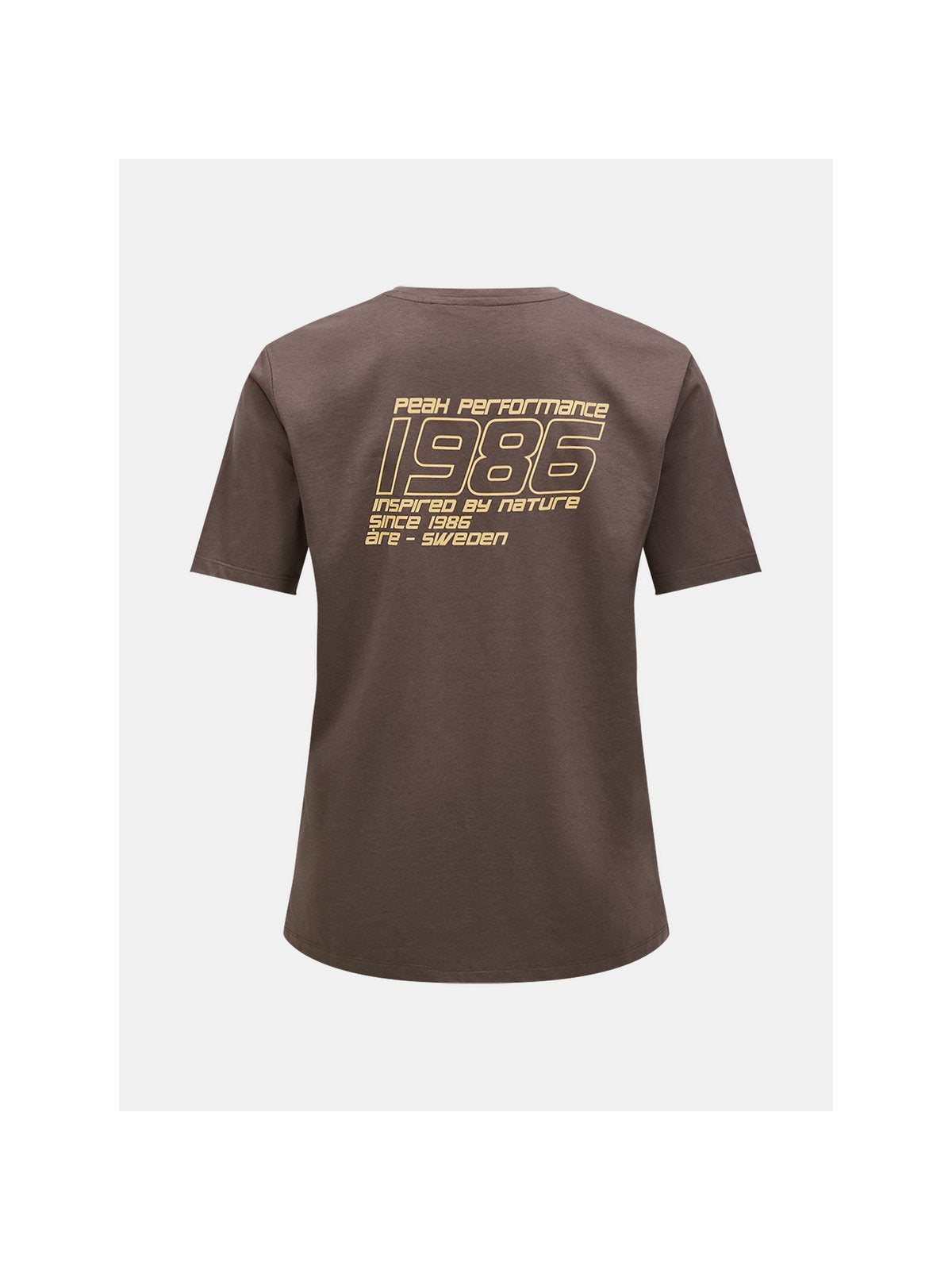 Koszulka damska PEAK PERFORMANCE Explore Graphic Tee brązowa