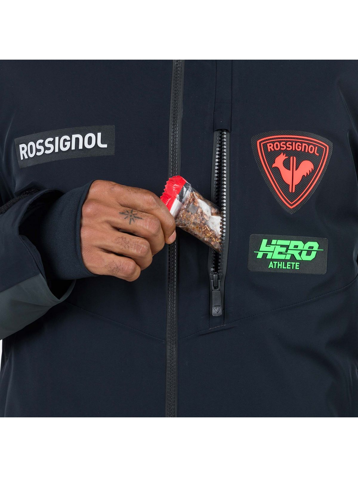 Kurtka narciarska męska Rossignol Hero Blackside Jkt czarny - Adventure Sports