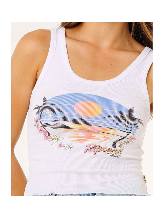 Koszulka damska RIP CURL Hotel Malibu Tank biała
